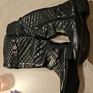 over the knee quilted boots